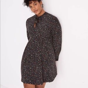 Madewell Balsam Tie-Neck Dress in Starry Night